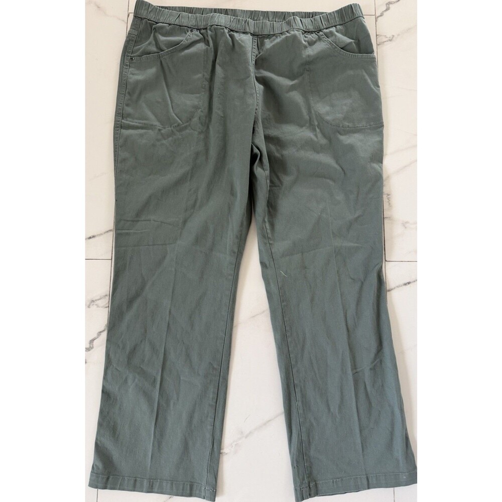 Just My Size by Hanes Women’s pants Rinse 2 Pocket Pull On Pants Size 3X green